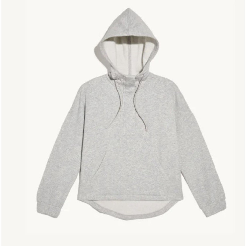 Knix Good To Go Hoodie XXL Gray Pullover Fleece Kangaroo Pocket Longline Relaxed